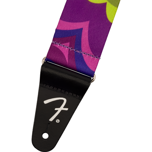 Fender J Mascis Magenta Flower Strap for Guitar and Bass