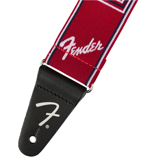 Fender WeighLess™ Monogram Guitar Strap | Red/White/Blue