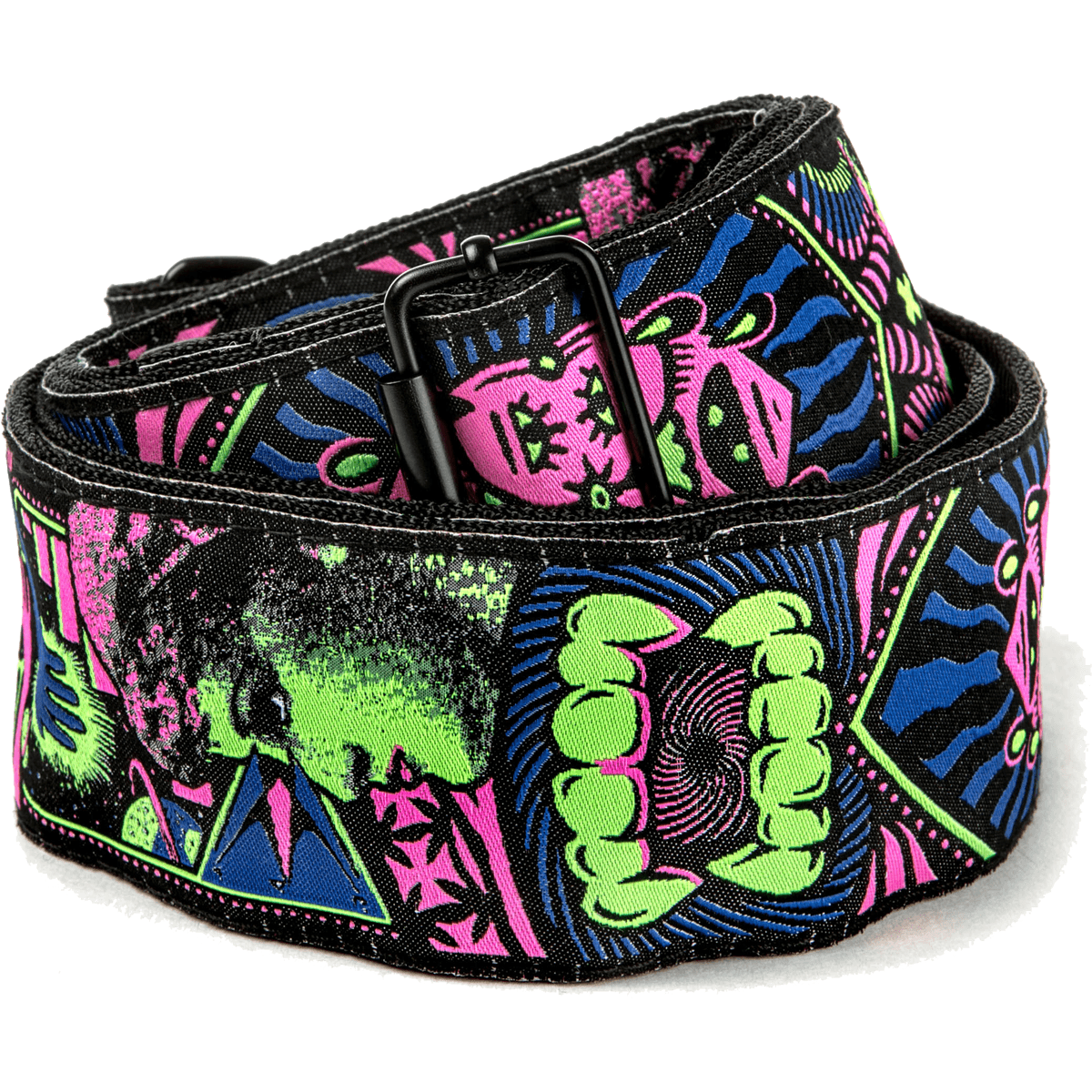 ILOVEDUST Jacquard Guitar Strap ILD05 Green Fangs by Dunlop