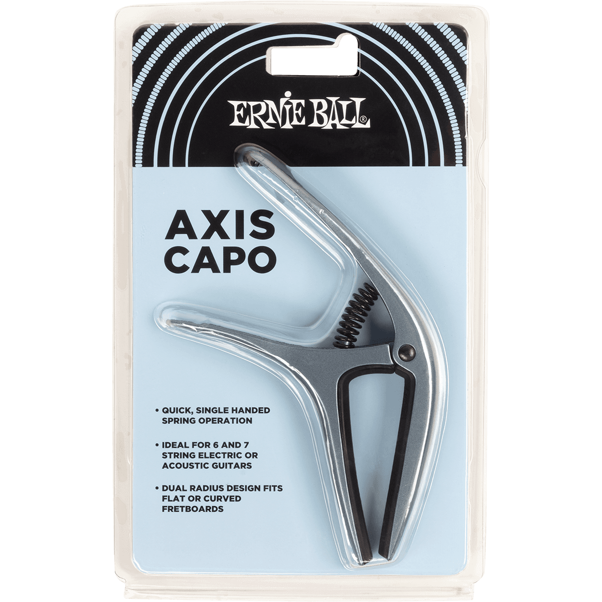 Ernie Ball Axis Capo | For Electric and Acoustic Guitars | Blue