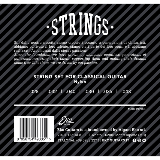 EKO Classical Guitar String Set | Medium Tension