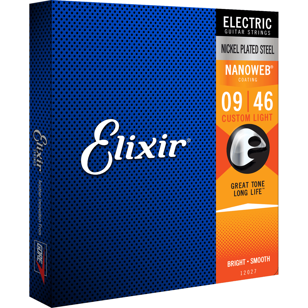 Elixir | Set Strings for Electric Guitar 09/46 | Custom Light | Nickel Plated Steel | CEL 12027