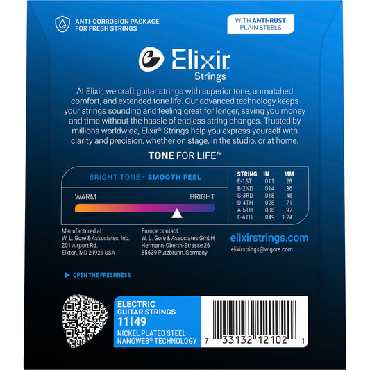 Nanoweb 11 - 49 Electric Guitar Strings | By Elixir