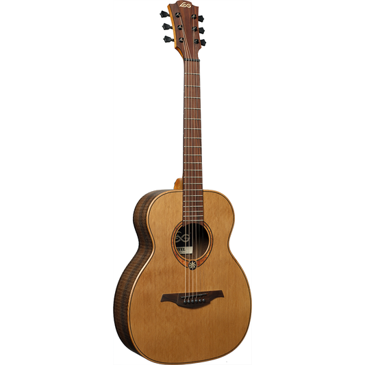 Sauvage Travel Acoustic Guitar by Lâg | Includes Case | GLA TRAVEL-RCS | Solid Red Cedar