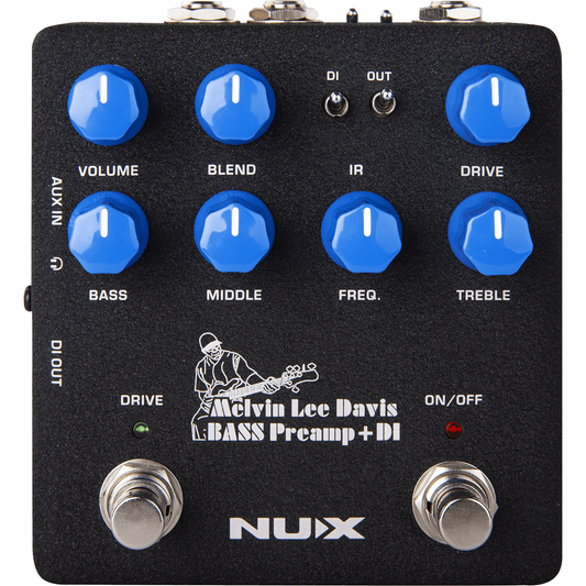 Melvin Lee Davis Bass Preamp + DI StompBox by NUX | Cabinet Simulator | MNU BASSPREAMP | NBP-5