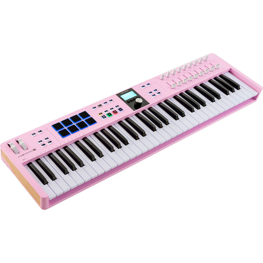 KeyLab Essential MK3 61 Rose Quartz by Arturia | Universal MIDI Controller with DAW Functionality and Software Bundle