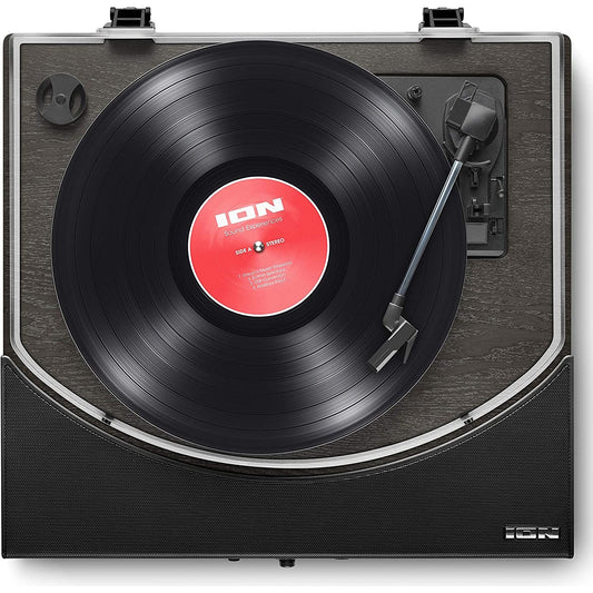 ION Audio Premier LP Black - Vintage Vinyl Record Player, Built in Speakers, Bluetooth, EZ Vinyl/Tape Converter Software Included