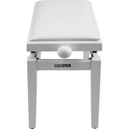 Quiklok PB100WHS Deluxe Piano Bench | Matt White
