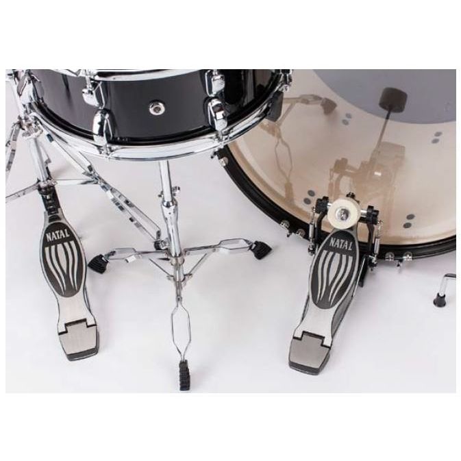 NATAL DNA US Fusion Black Drum Kit | 5 Piece Acoustic Drum Kit, Drum Stool and Sticks Included