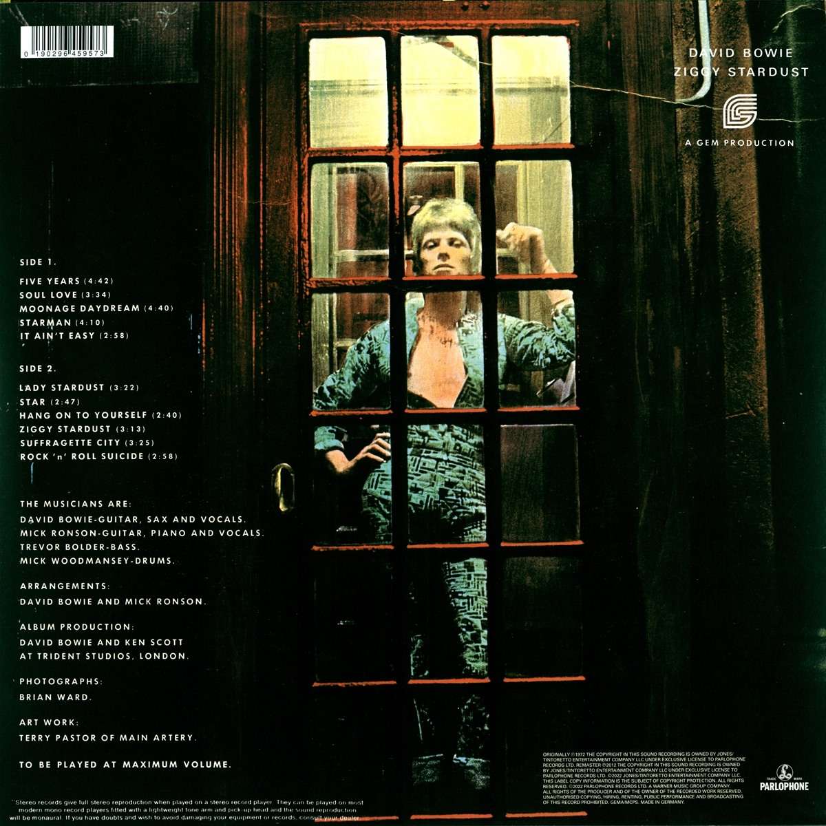 David Bowie: The Rise And Fall Of Ziggy Stardust And The Spiders From Mars | 2012 Remaster | Limited 50th Anniversary Edition | Picture Disc | LP | Vinyl Record