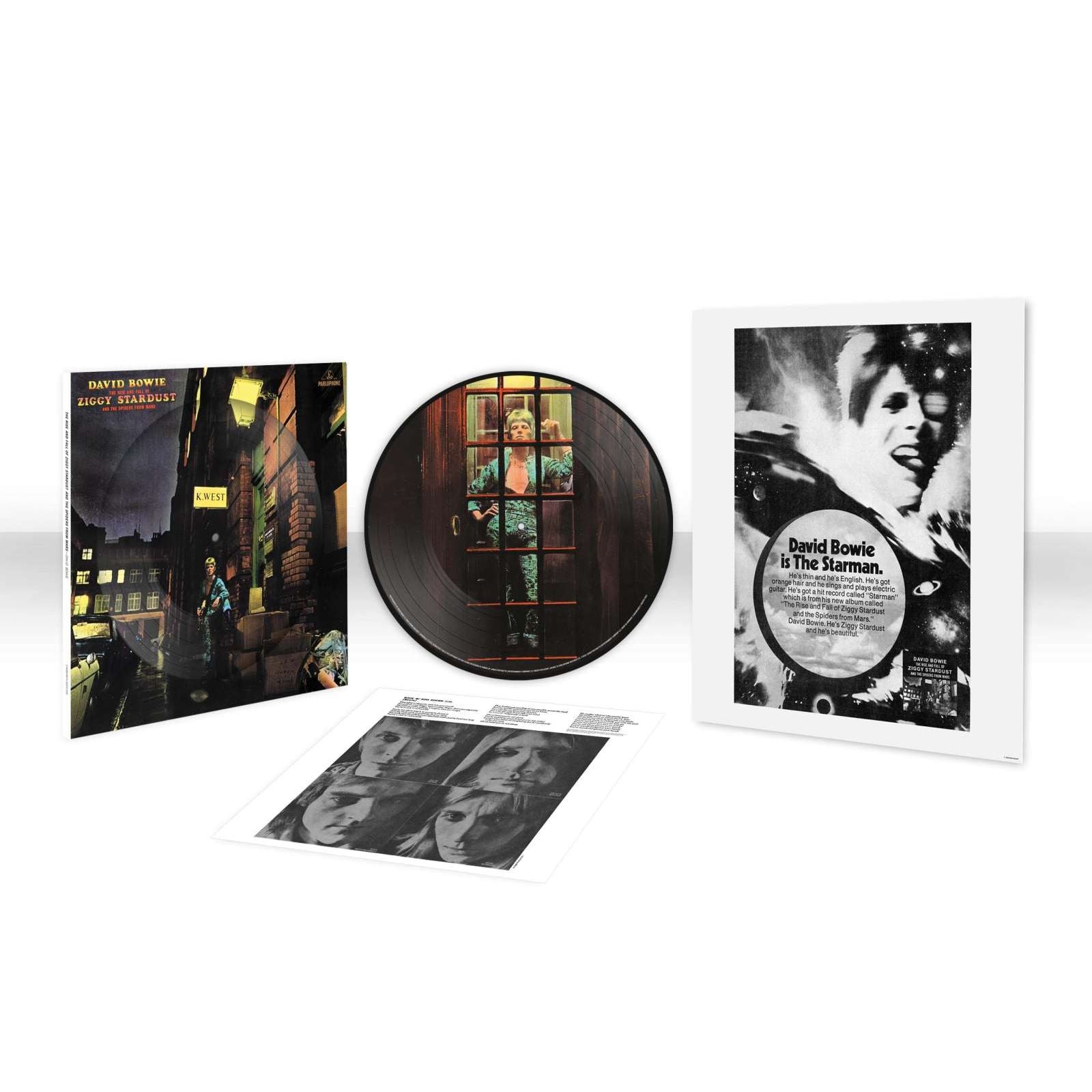 David Bowie: The Rise And Fall Of Ziggy Stardust And The Spiders From Mars | 2012 Remaster | Limited 50th Anniversary Edition | Picture Disc | LP | Vinyl Record
