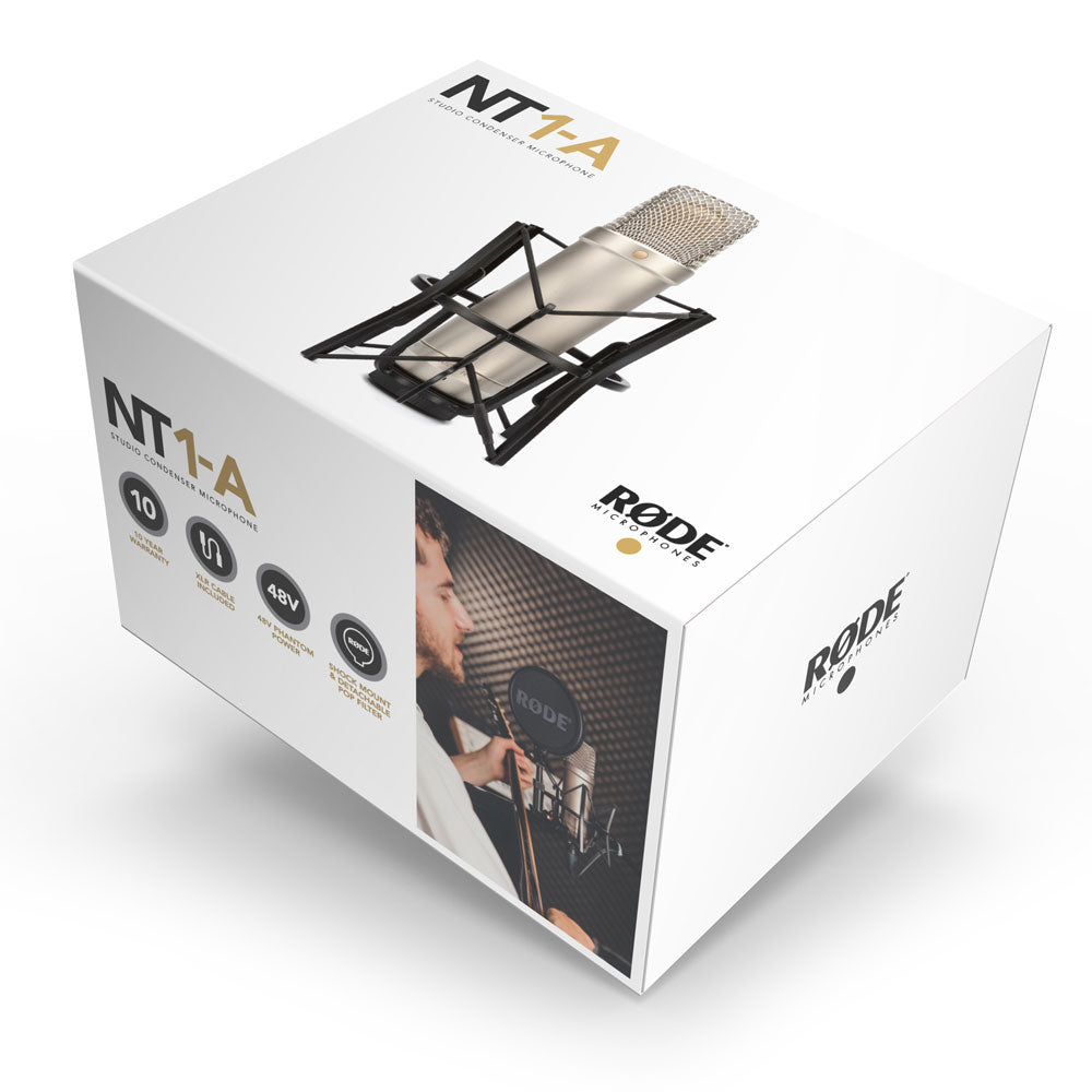 RØDE NT1A Studio Quality Condenser Microphone with SM6 Shock Mount | Includes Pop Filter, Shock Mount and Cable
