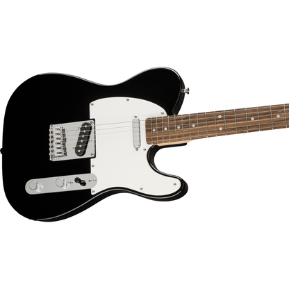 Squier Bullet® Telecaster®, Indian Laurel Fingerboard, White Pickguard, Black Electric Guitar by Fender