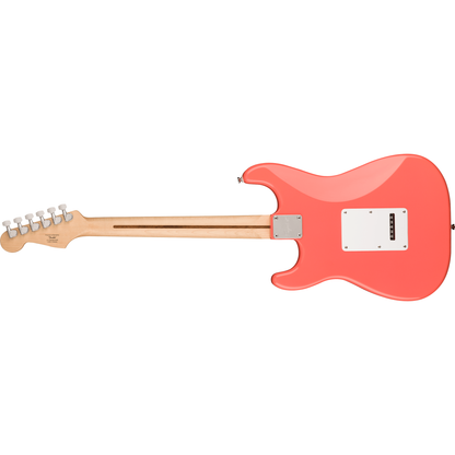 Squier Sonic Stratocaster HSS Electric Guitar | Maple Fingerboard | White Pickguard | Tahitian Coral