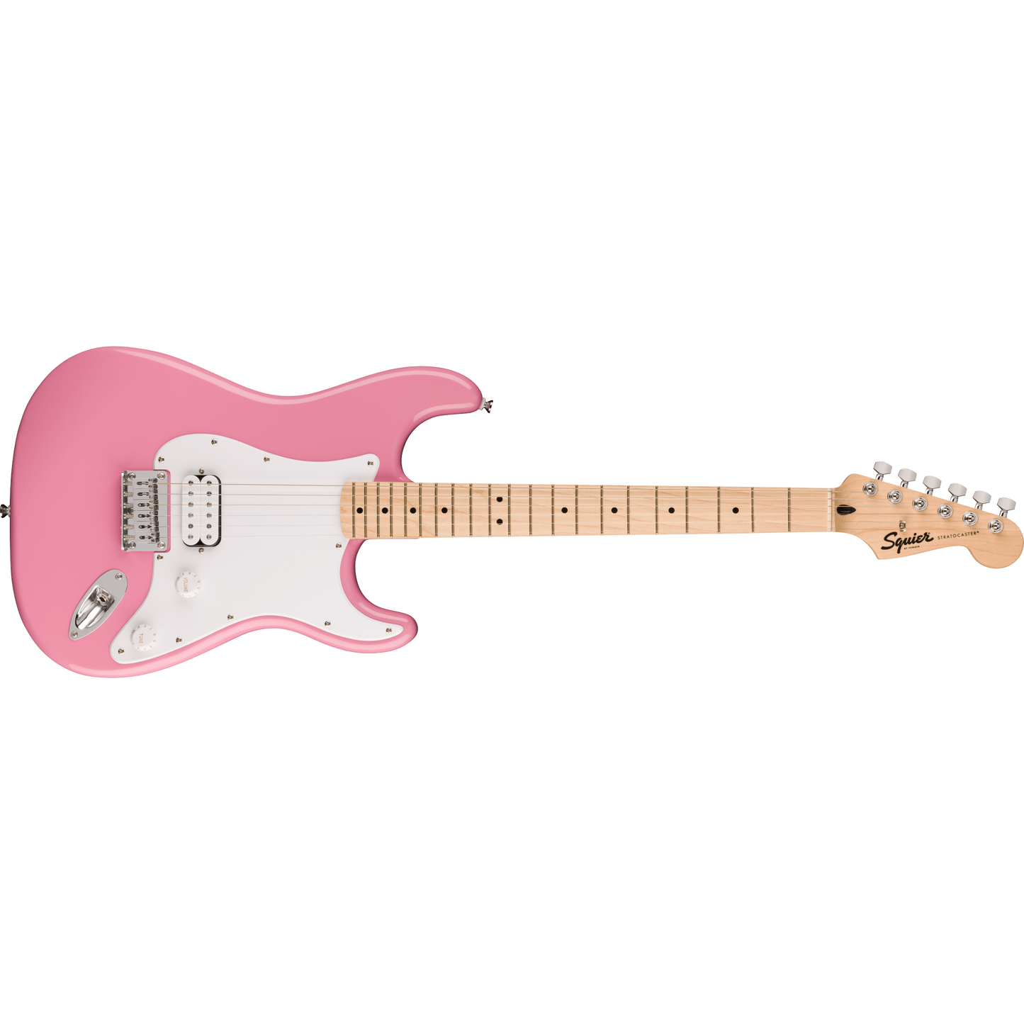 Squier Sonic Stratocaster HT H Electric Guitar | Maple Fingerboard | White Pickguard | Flash Pink