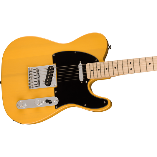 Squier Sonic Telecaster Electric Guitar | Maple Fingerboard | Black Pickguard | Butterscotch Blonde