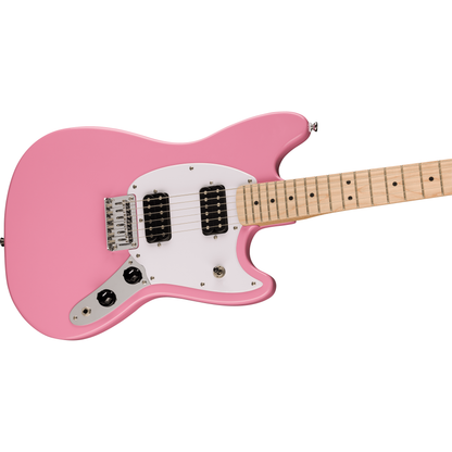 Squier Sonic Mustang HH Electric Guitar | Maple Fingerboard | White Pickguard | Flash Pink