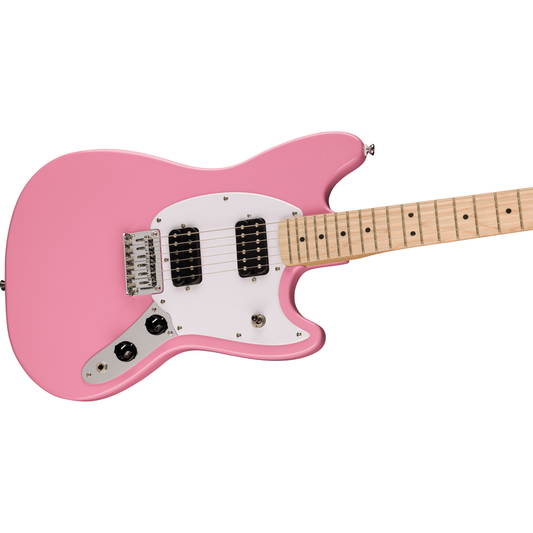Squier Sonic Mustang HH Electric Guitar | Maple Fingerboard | White Pickguard | Flash Pink
