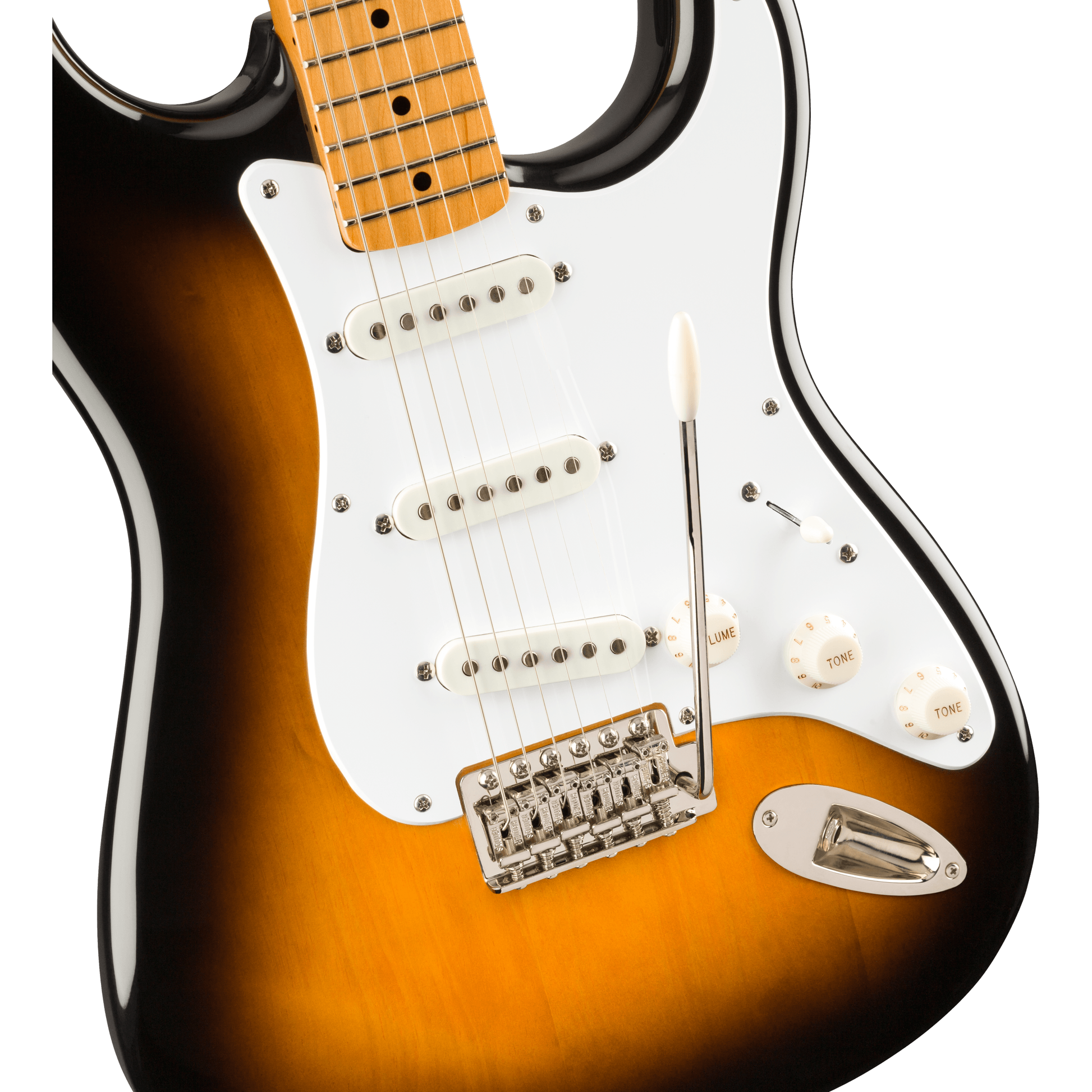 Squier Classic Vibe 50s Stratocaster Electric Guitar | SSS Pickup Configuration | Maple Fingerboard | 2-Color Sunburst