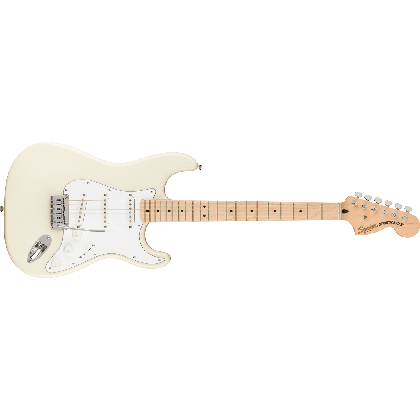 Affinity Series™ Stratocaster ®, Maple Fingerboard, White Pickguard, Olympic White Electric Guitar by Fender