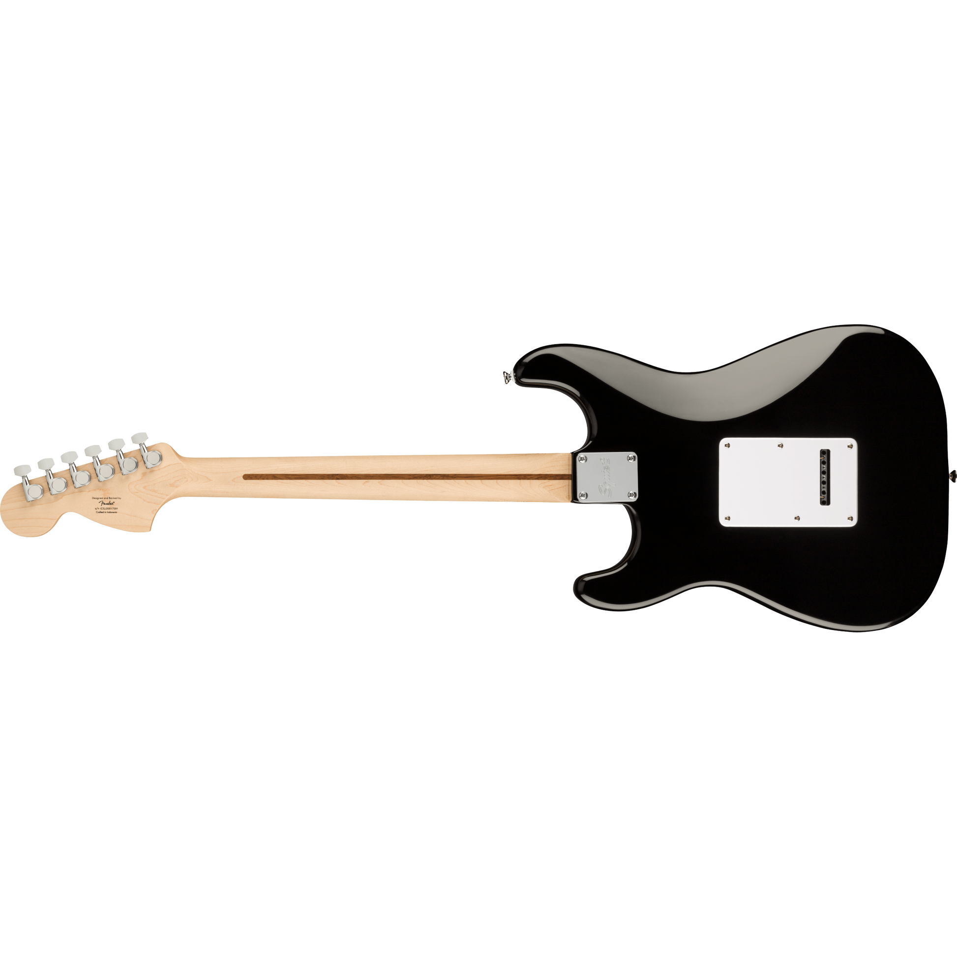 Affinity Series™ Stratocaster ®, Maple Fingerboard, White Pickguard, Black Electric Guitar by Fender