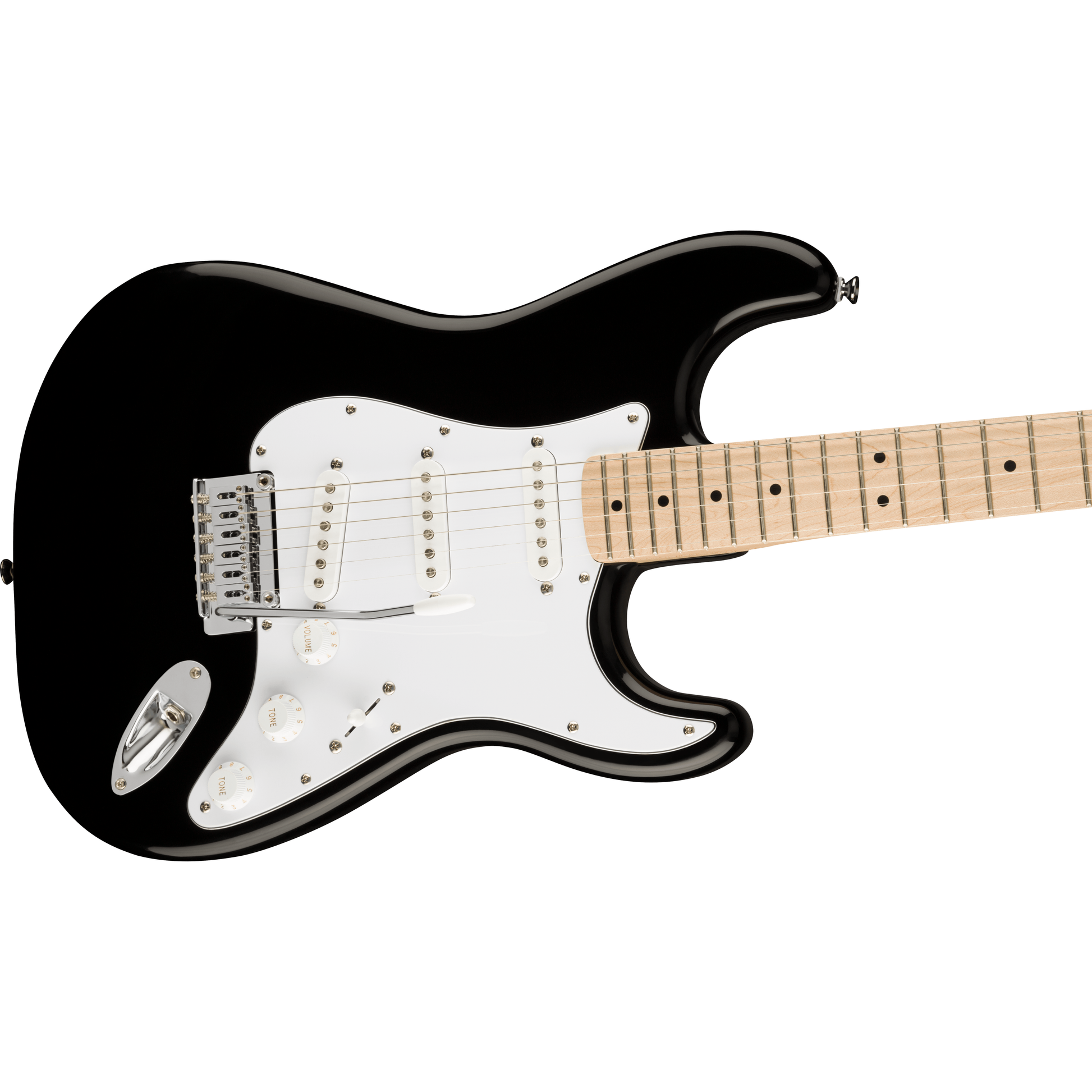 Affinity Series™ Stratocaster ®, Maple Fingerboard, White Pickguard, Black Electric Guitar by Fender
