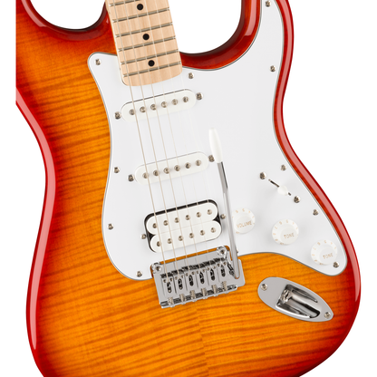 Squier Affinity Stratocaster HSS Electric Guitar | Maple Fingerboard | White Pickguard | Sienna Sunburst