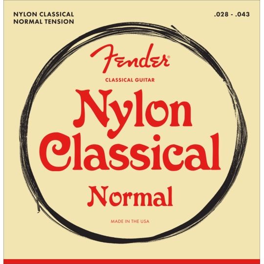 Classical Guitar Strings by Fender | Tie End | .028 - .043 | Normal Tension
