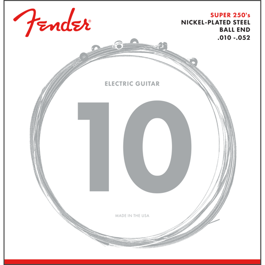 Fender Super 250RH NPS Ball End Guitar Strings, 10-52 | Nickel Plated Steel
