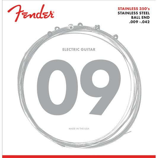 Fender | 350'S Stainless Steel Ball End | Electric Guitar Strings | 9-42