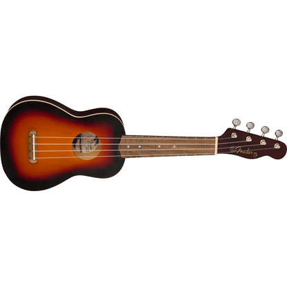 Fender Venice Soprano Ukulele, Walnut Fingerboard | Brown Sunburst