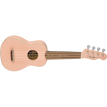 Fender Venice Soprano Ukulele, Walnut Fingerboard | Shell Pink