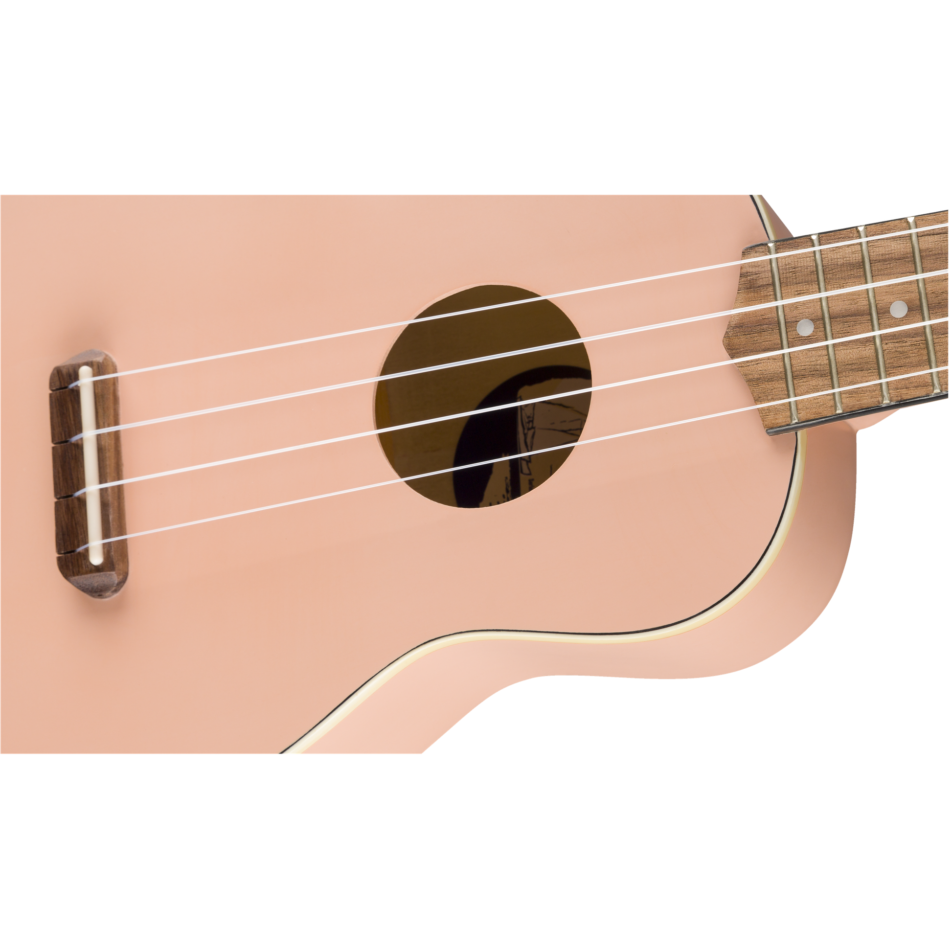 Fender Venice Soprano Ukulele, Walnut Fingerboard | Shell Pink