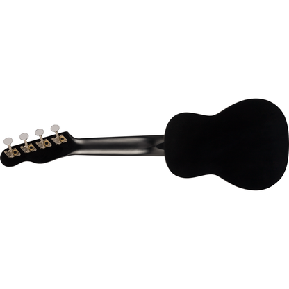 Fender Venice Soprano Ukulele, Walnut Fingerboard | Black