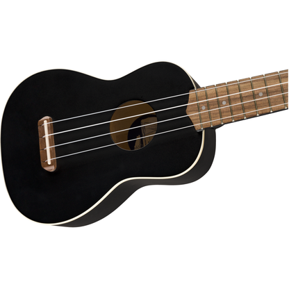 Fender Venice Soprano Ukulele, Walnut Fingerboard | Black