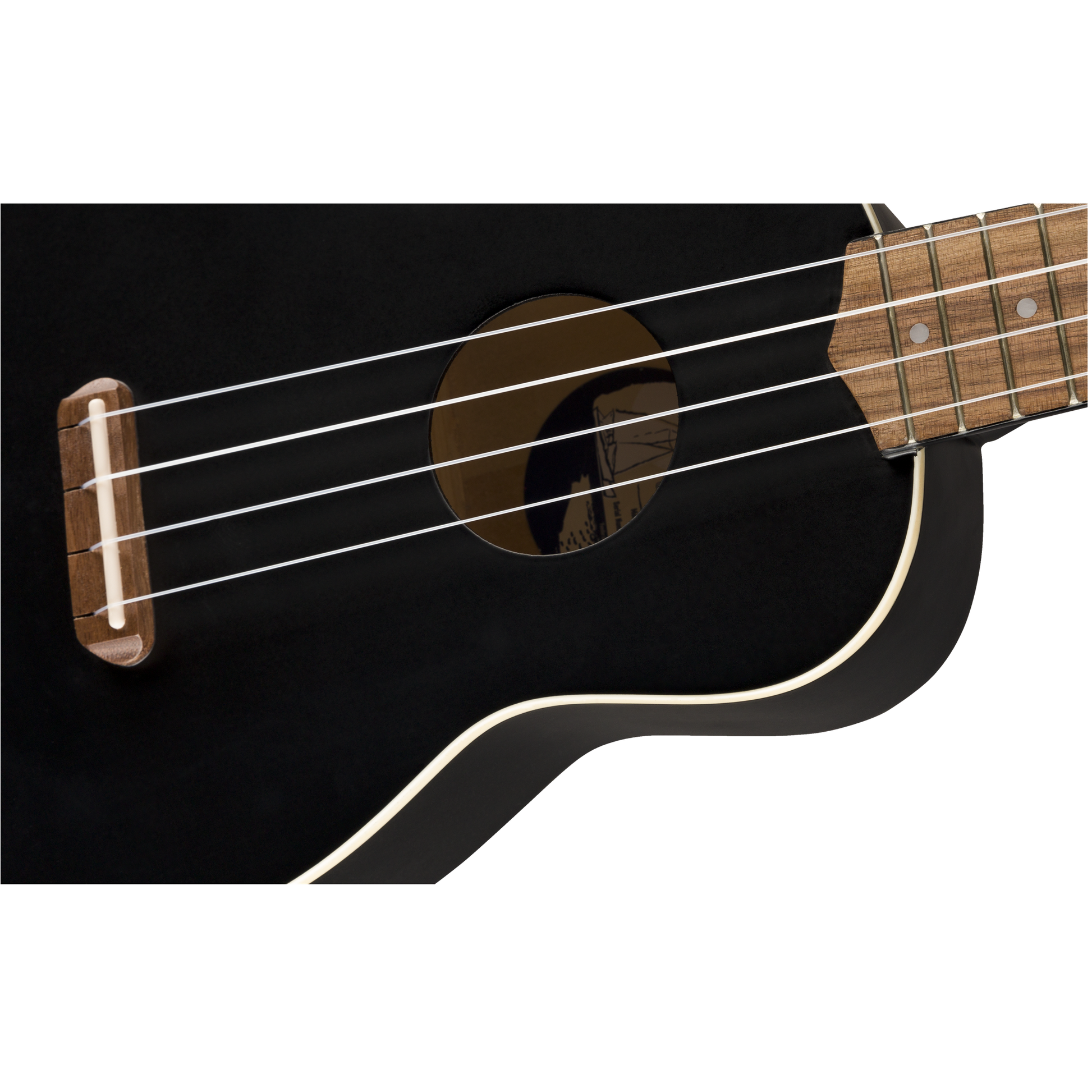 Fender Venice Soprano Ukulele, Walnut Fingerboard | Black