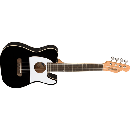 Fender Fullerton Telecaster Concert Ukulele in Black | Electro-acoustic