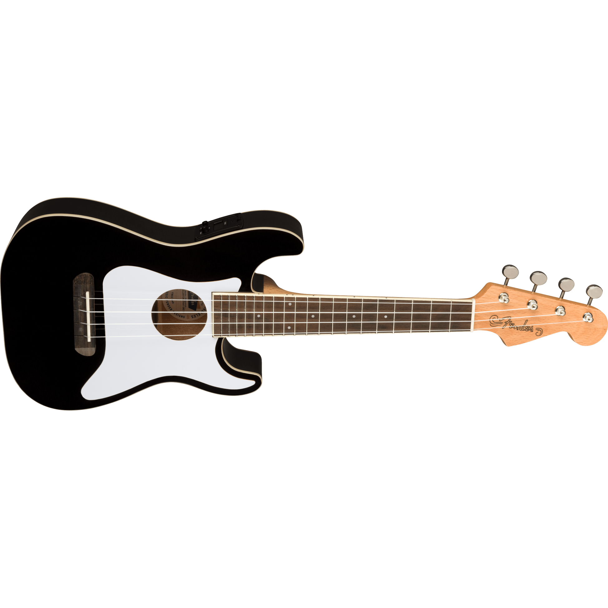 Fender Fullerton Stratocaster Ukulele in Black