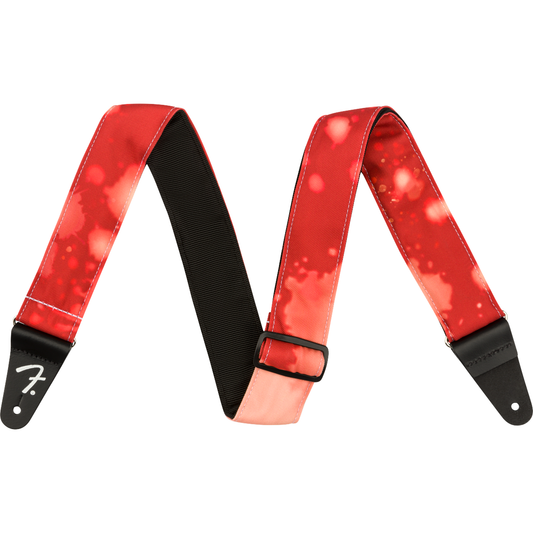 Fender Tie Dye Acid Wash Strap for Guitar and Bass | Red