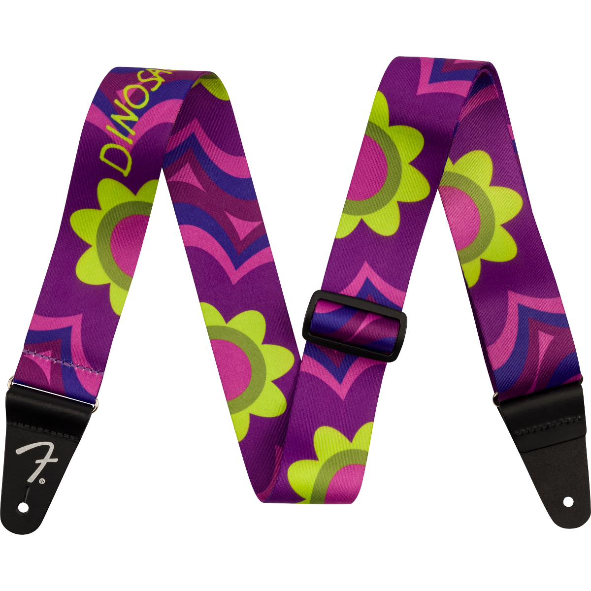 Fender J Mascis Magenta Flower Strap for Guitar and Bass