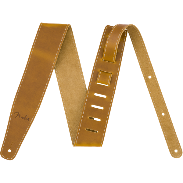 Fender Broken-in Leather Strap, Adjustable Length, Natural 2.5"