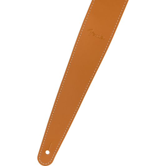 Fender Essentials Leather Strap for Guitar and Bass | Tan