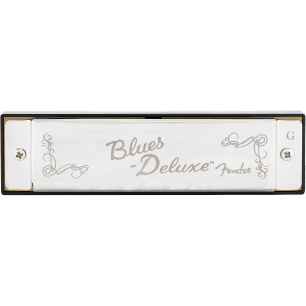 Blues Deluxe Harmonica by Fender | Key of G | Including Case and Cleaning Cloth