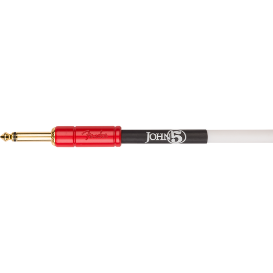 Fender John 5 Signature 3m Instrument Cable | White and Red