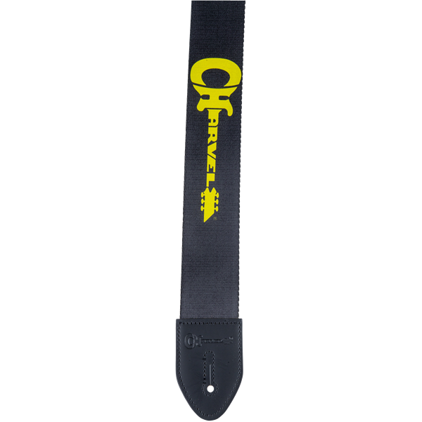 Black Strap with Yellow Logo by Charvel®  | Polyester instrument strap | Adjustable Length
