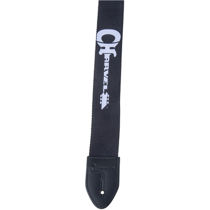 Black Strap with White Logo by Charvel®  | Polyester instrument strap | Adjustable Length