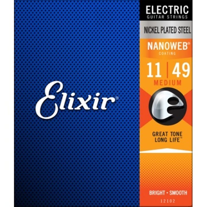 Elixir Medium NANOWEB 11 - 49 Electric Guitar Strings
