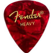 PREMIUM Heavy Celluloid Picks | Pack of 12 | By Fender | 351 Shape | Red | 1980351909