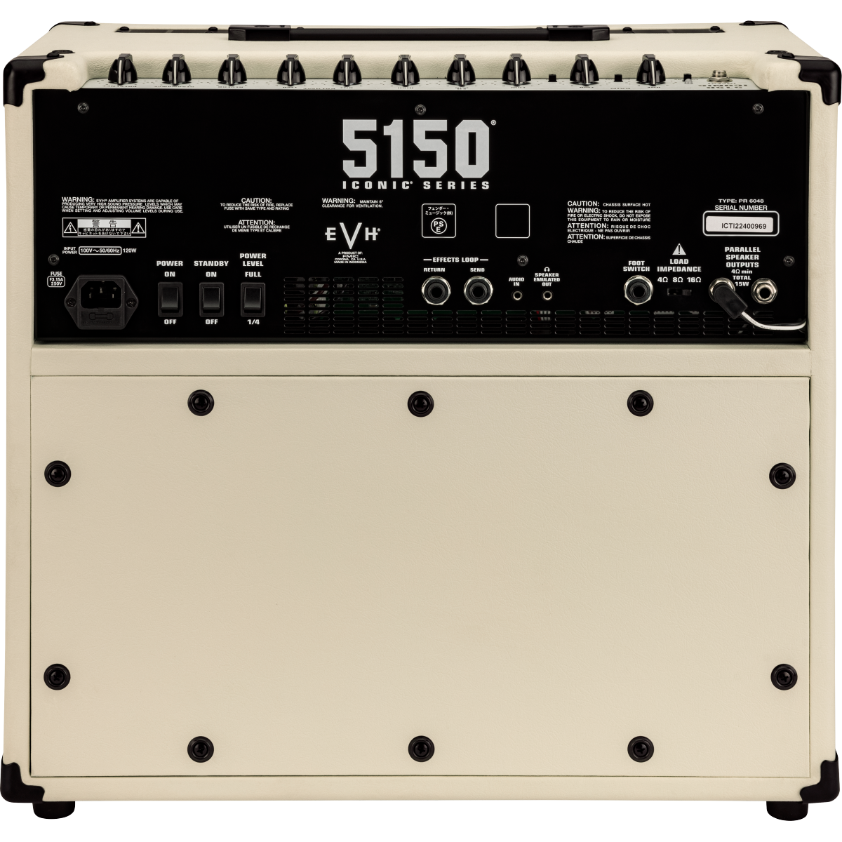 EVH 5150® Iconic Series Electric Guitar Amplifier | 15W 1x10 Combo Valve Amplifier | Ivory