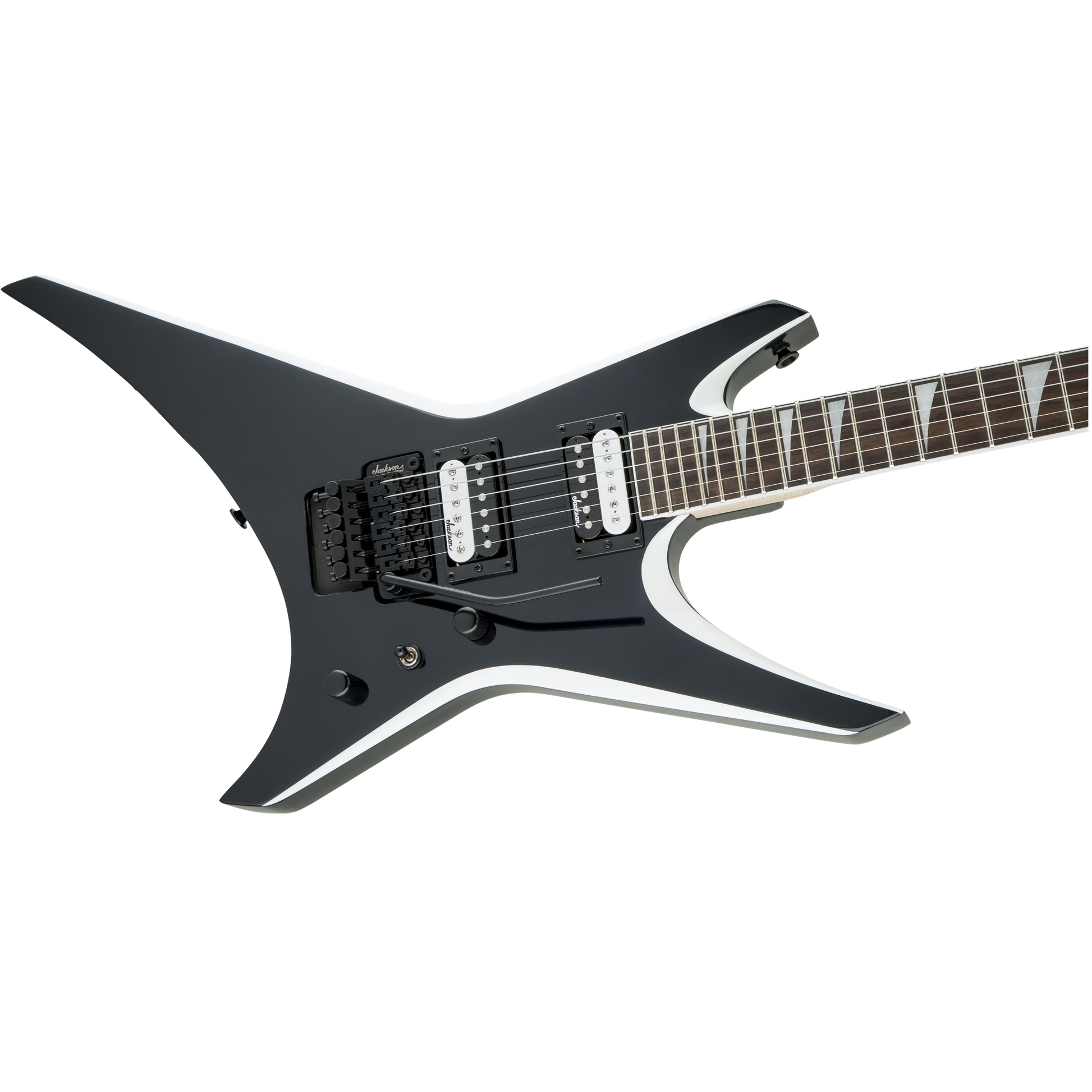 Jackson JS32 Warrior Electric Guitar | Amaranth Fingerboard | Black with White Bevels